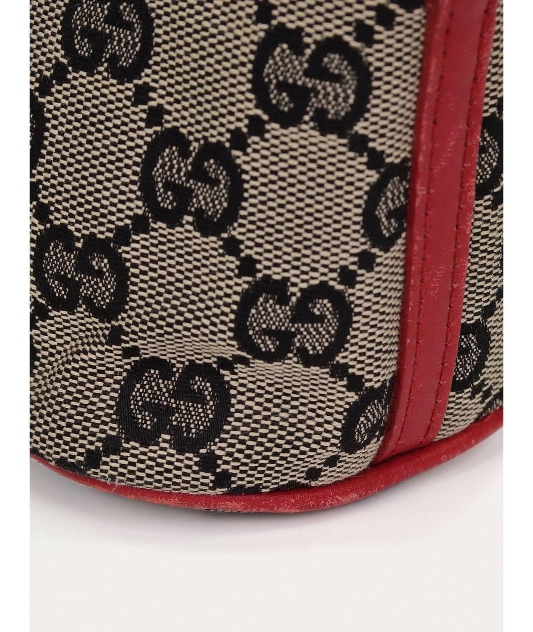 GUCCI Серая жаккардовая сумка с короткими ручками, фото 8