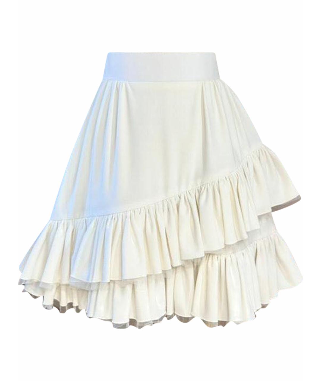 ULYANA SERGEENKO Бежевая юбка мини, фото 1