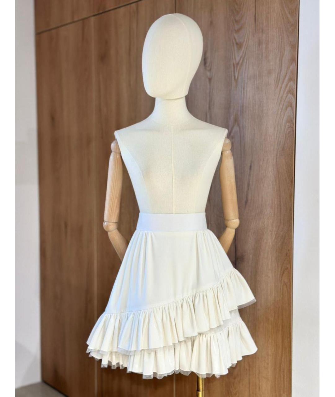 ULYANA SERGEENKO Бежевая юбка мини, фото 2