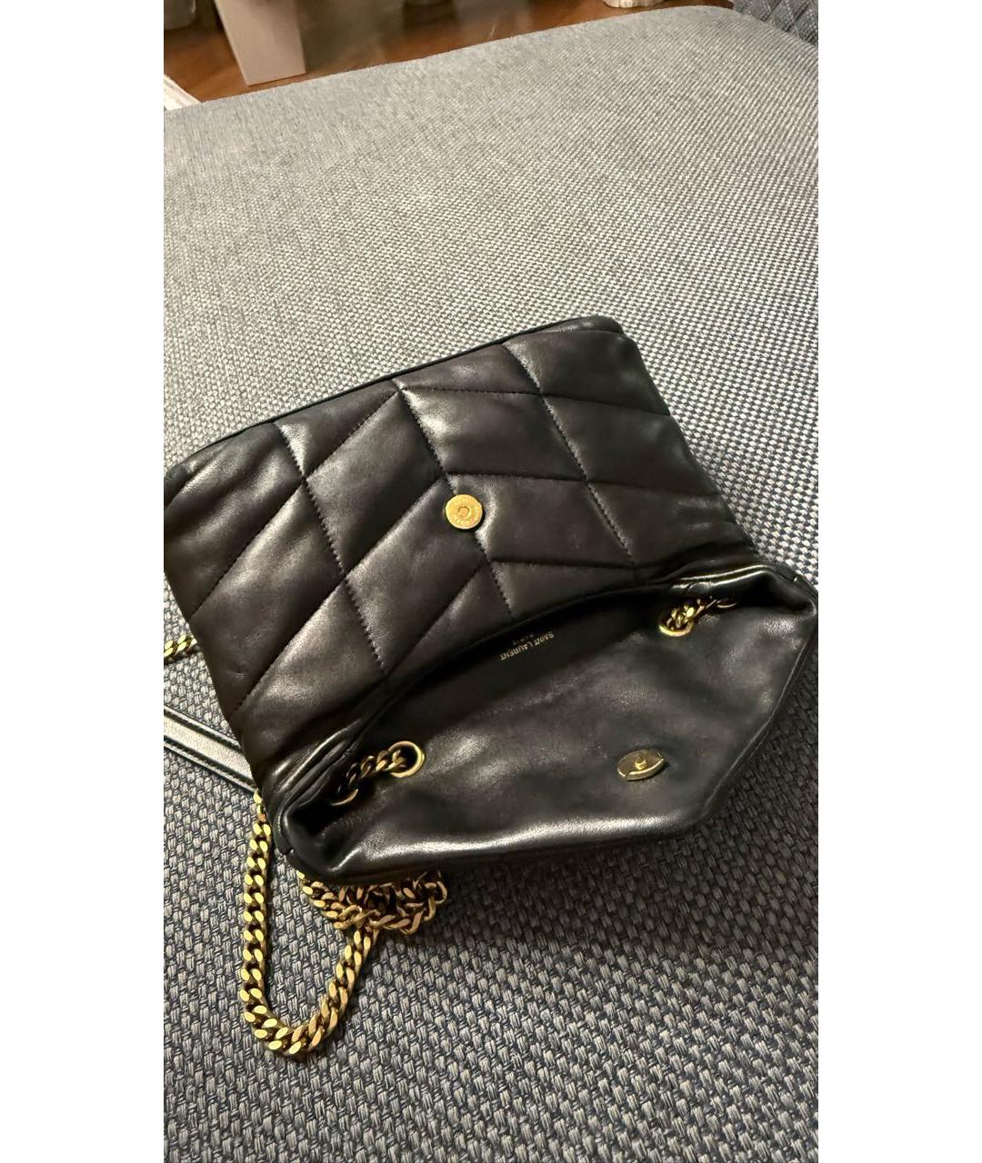 SAINT LAURENT Черная кожаная сумка через плечо, фото 4