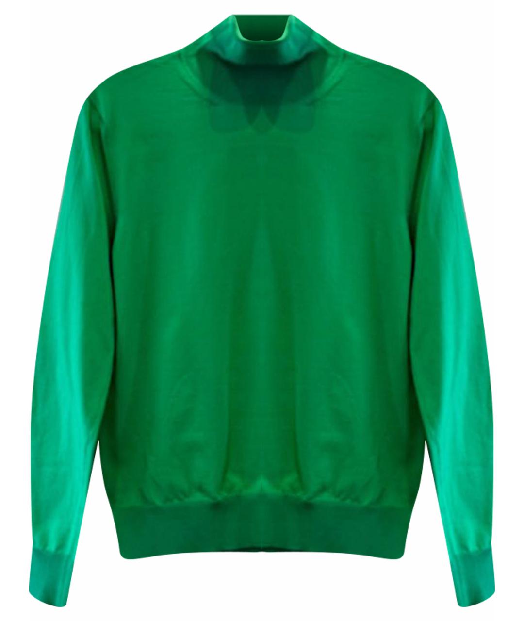 TOM FORD Зеленая шелковая водолазка, фото 1