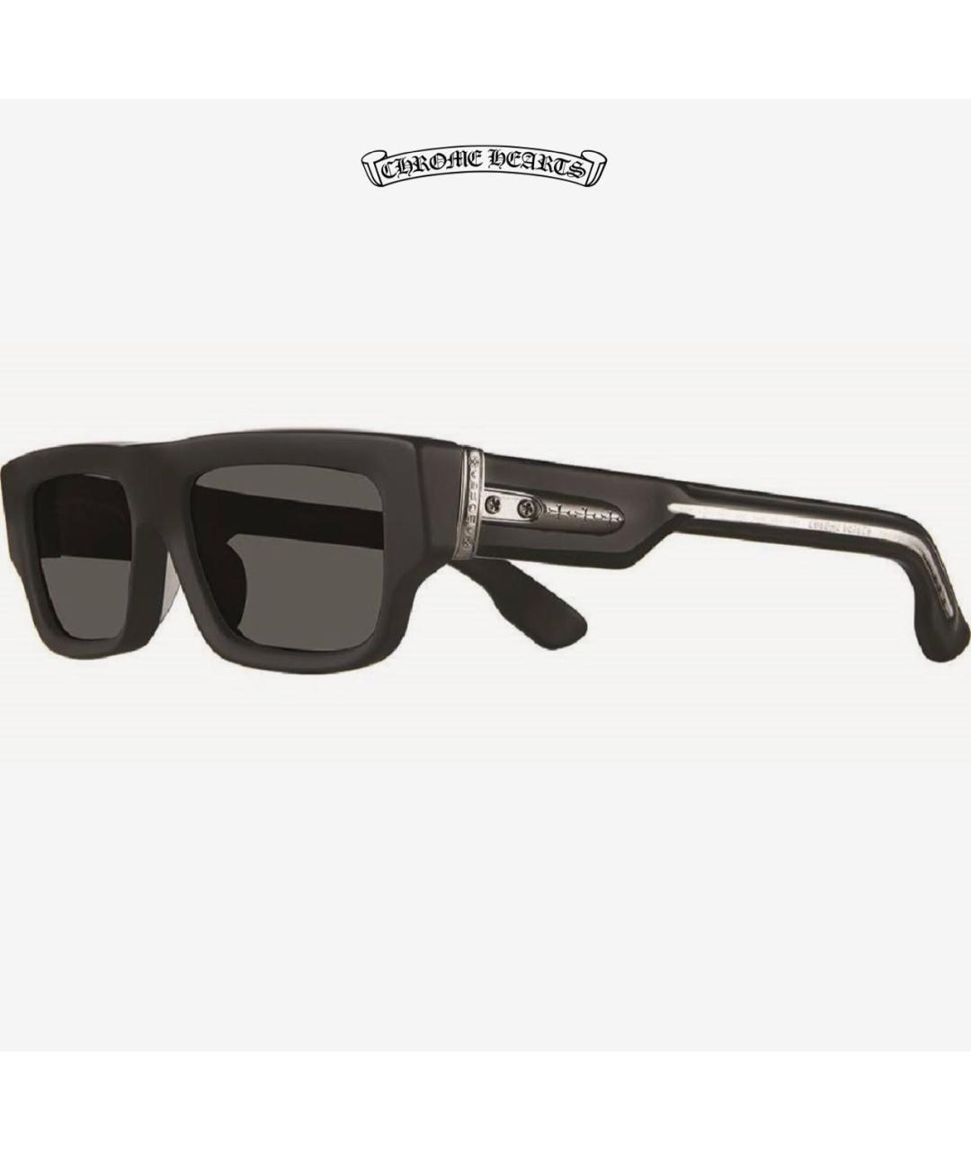 CHROME HEARTS Черные пластиковые солнцезащитные очки, фото 6