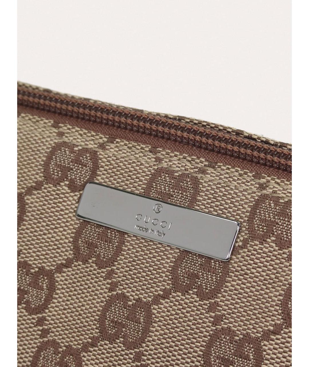 GUCCI Бежевая кожаная сумка с короткими ручками, фото 6