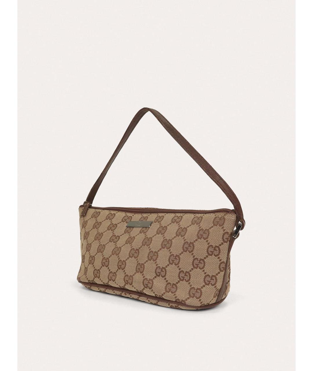 GUCCI Бежевая кожаная сумка с короткими ручками, фото 2