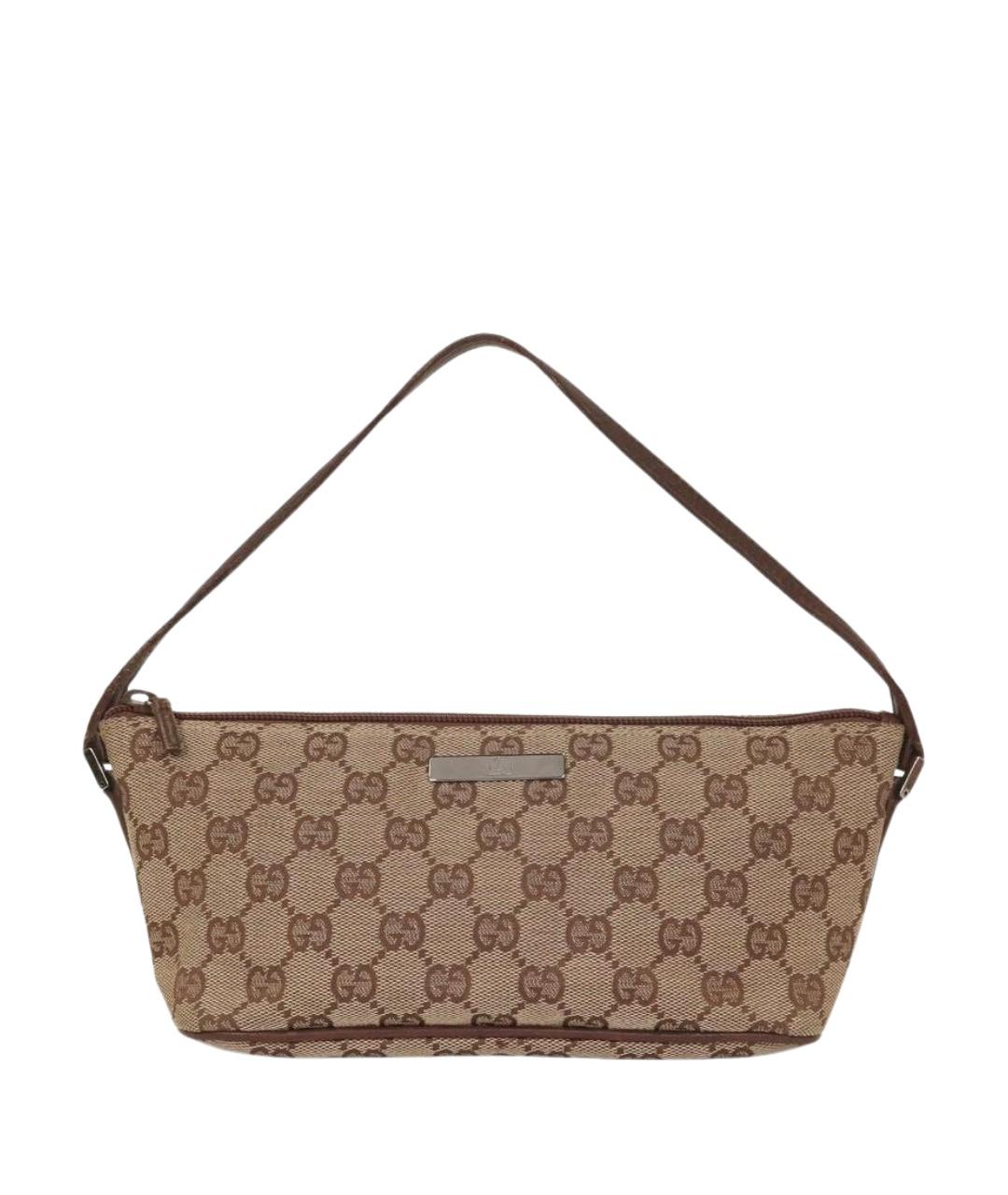 GUCCI Бежевая кожаная сумка с короткими ручками, фото 1