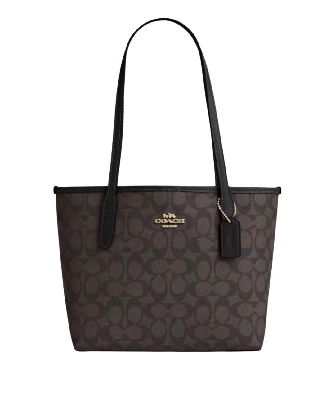 COACH Коричневая кожаная сумка тоут, фото 1