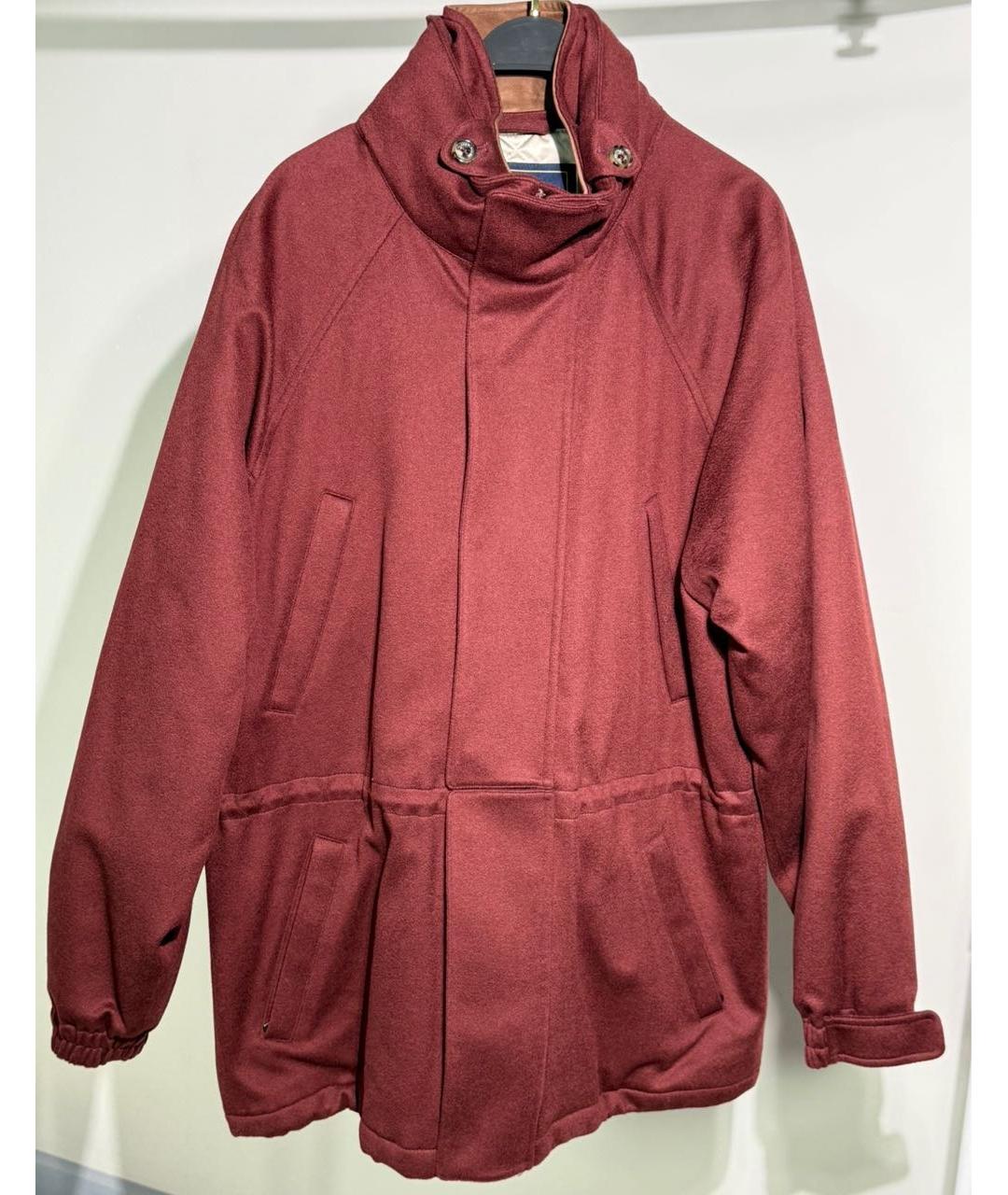 LORO PIANA Бордовая кашемировая парка, фото 7