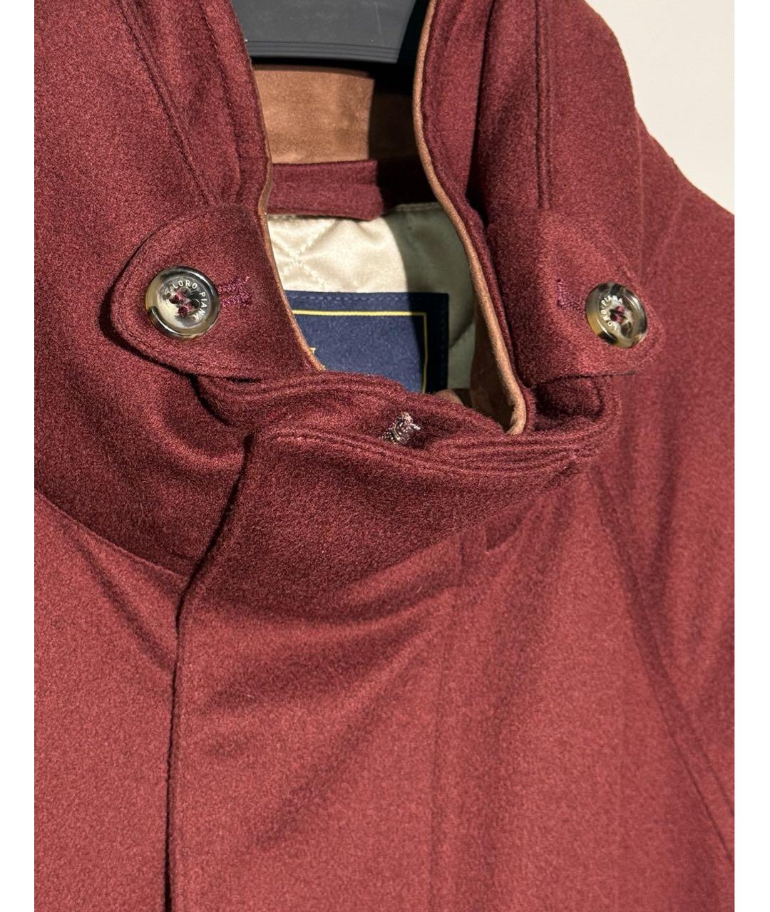 LORO PIANA Бордовая кашемировая парка, фото 4