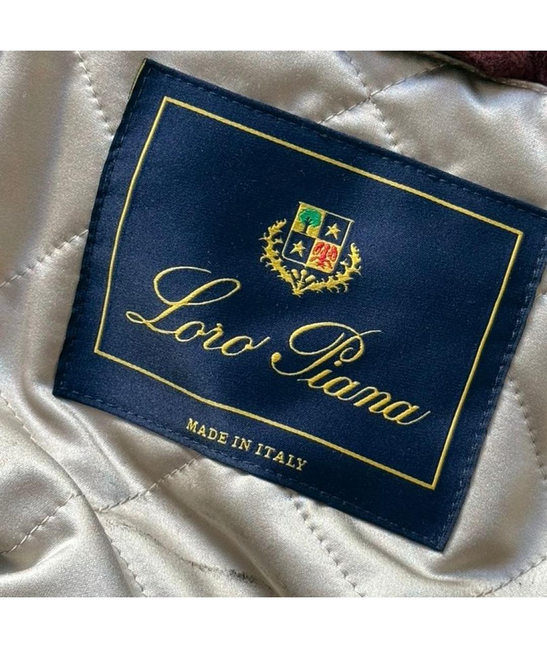 LORO PIANA Бордовая кашемировая парка, фото 3