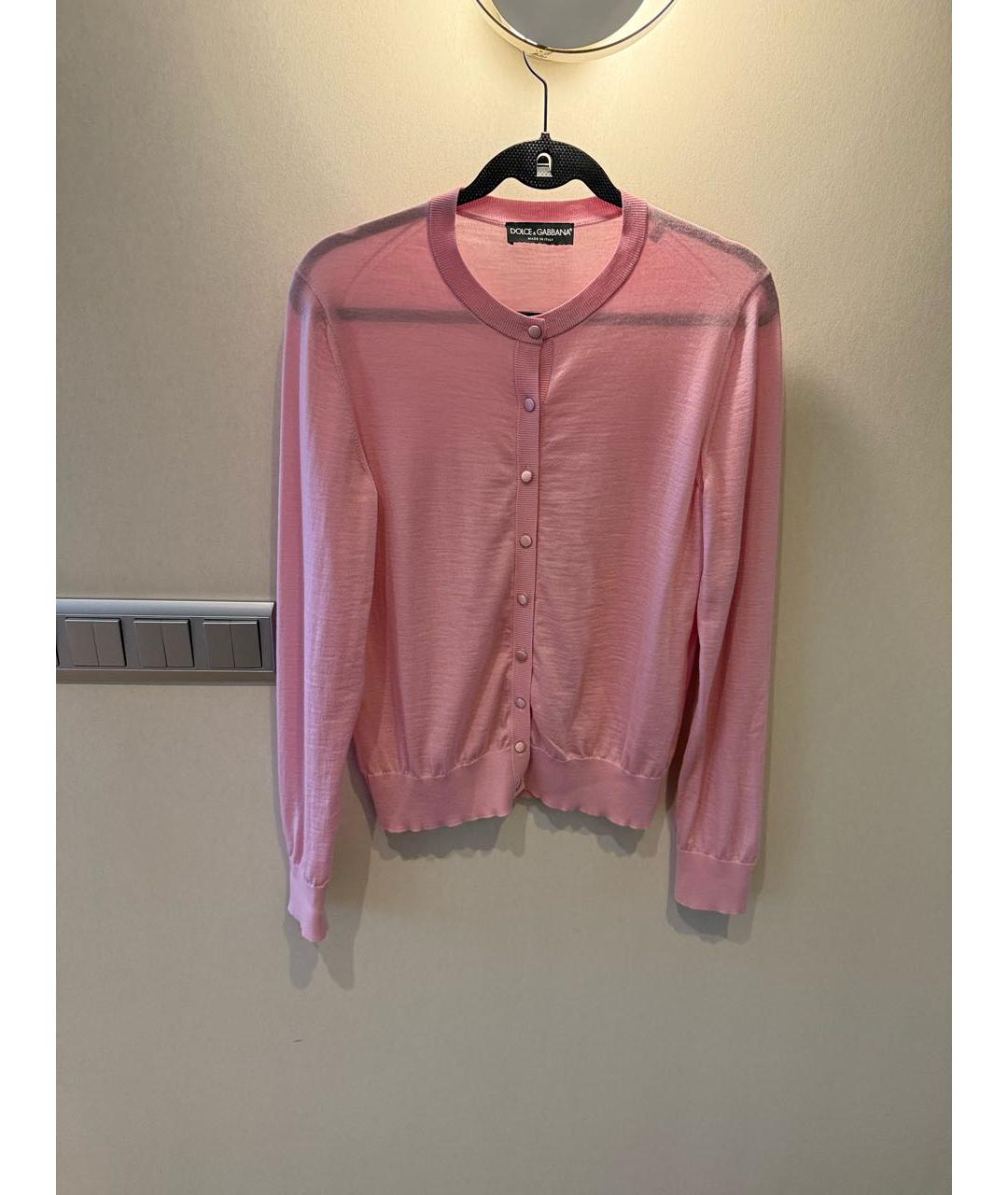 DOLCE&GABBANA Розовый кашемировый кардиган, фото 4