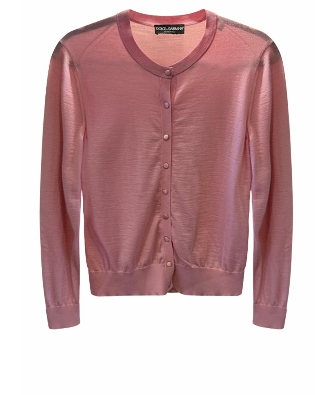 DOLCE&GABBANA Розовый кашемировый кардиган, фото 1
