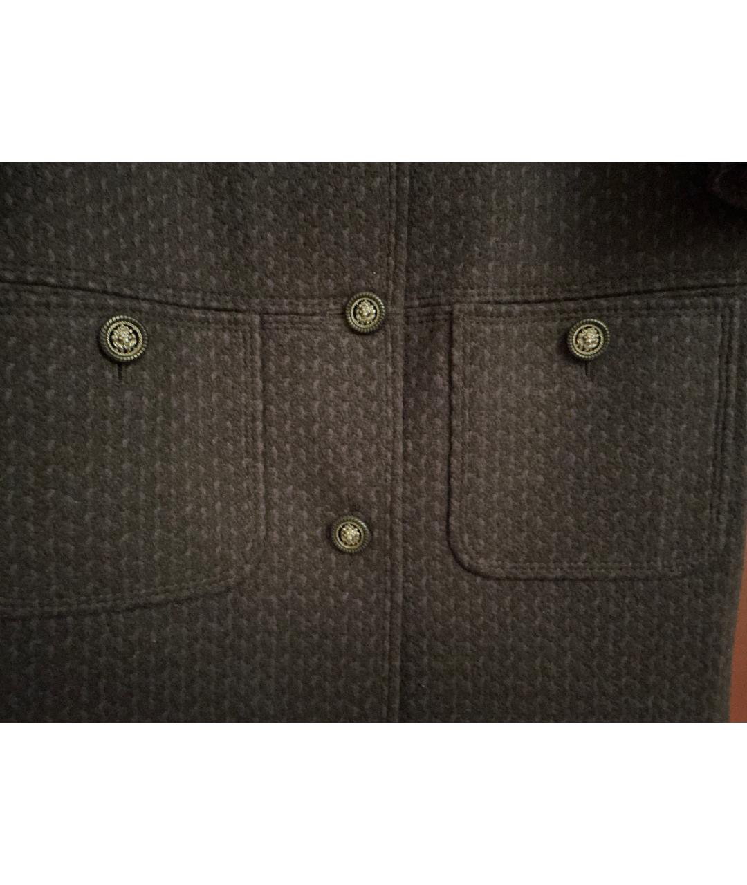 CHANEL Темно-синее шерстяное пальто, фото 4