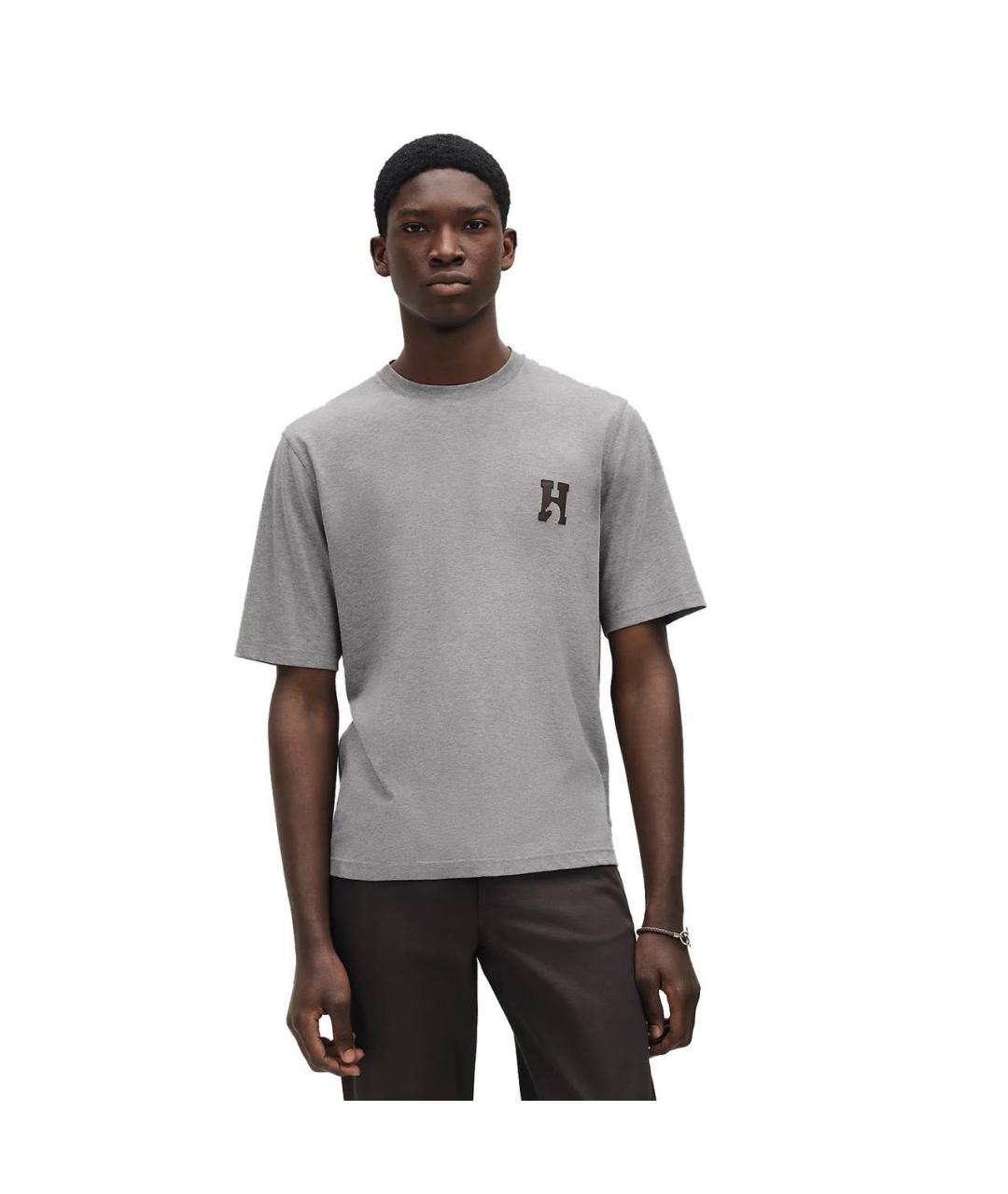HERMES Серая футболка, фото 4
