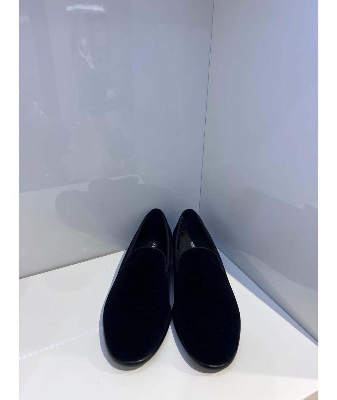 DOLCE&GABBANA Черные замшевые лоферы, фото 3