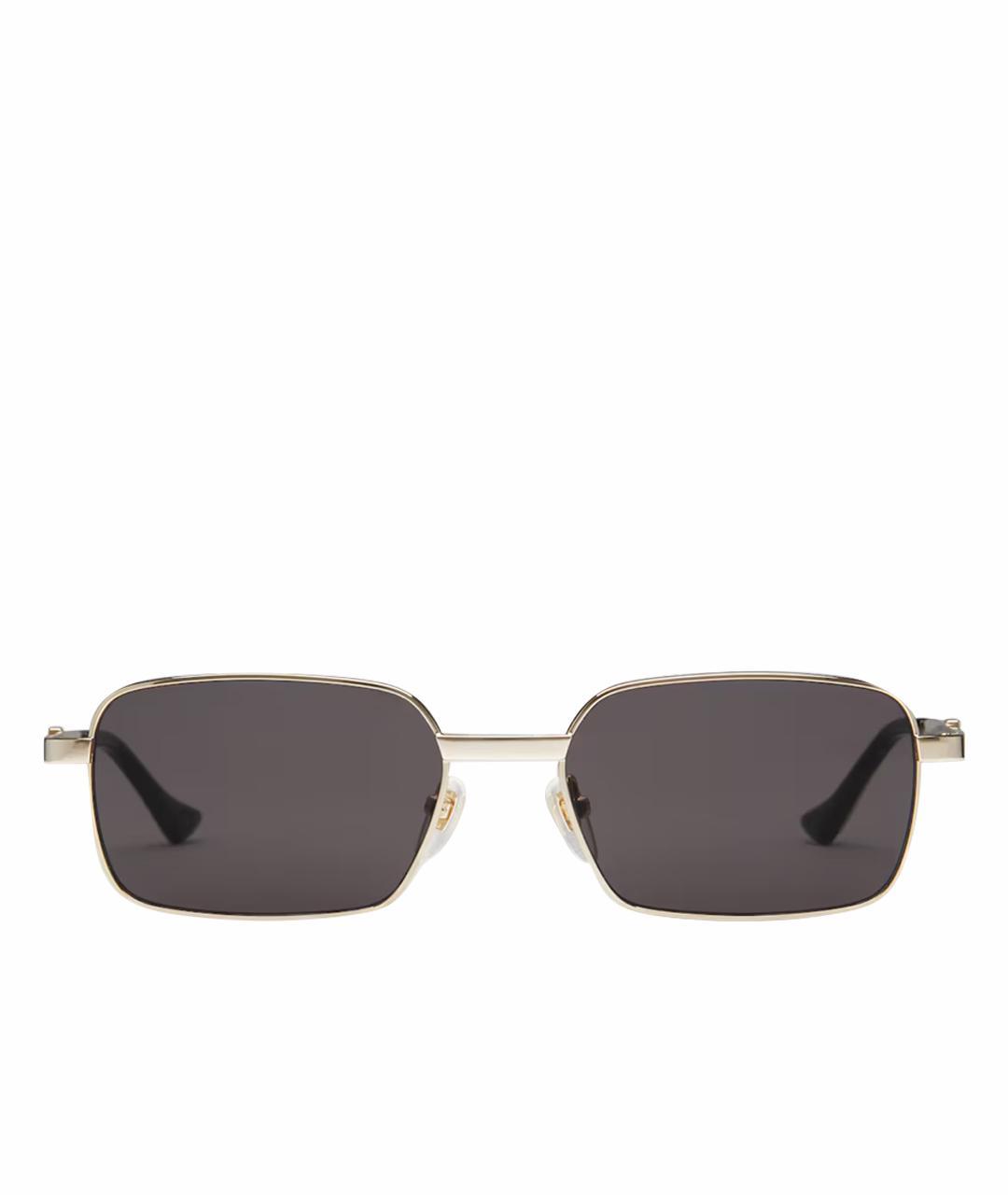 GUCCI Золотые металлические солнцезащитные очки, фото 1