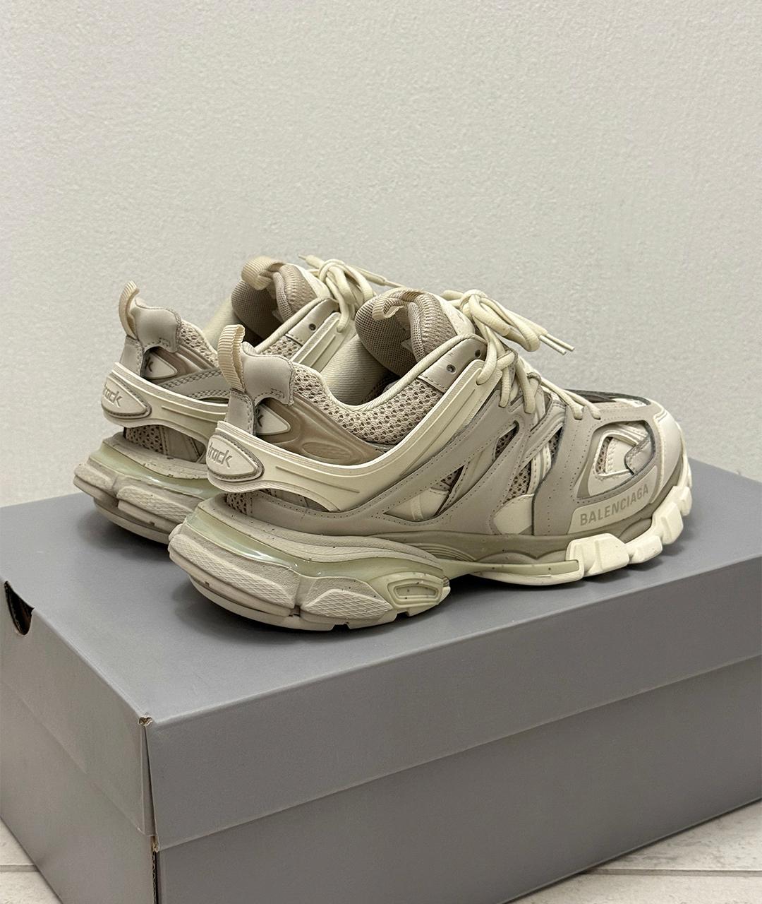 BALENCIAGA Бежевые низкие кроссовки / кеды, фото 7