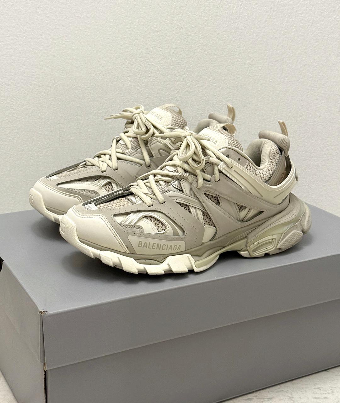 BALENCIAGA Бежевые низкие кроссовки / кеды, фото 2