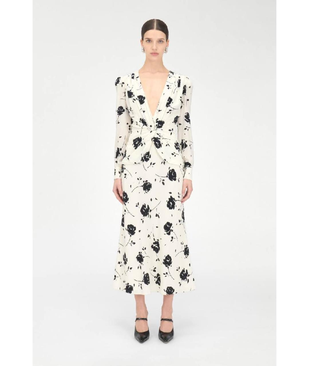 ALESSANDRA RICH Мульти шелковое коктейльное платье, фото 5