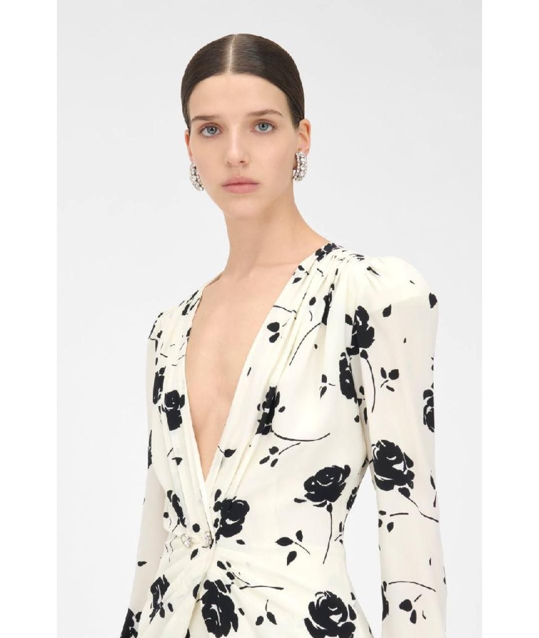 ALESSANDRA RICH Мульти шелковое коктейльное платье, фото 6