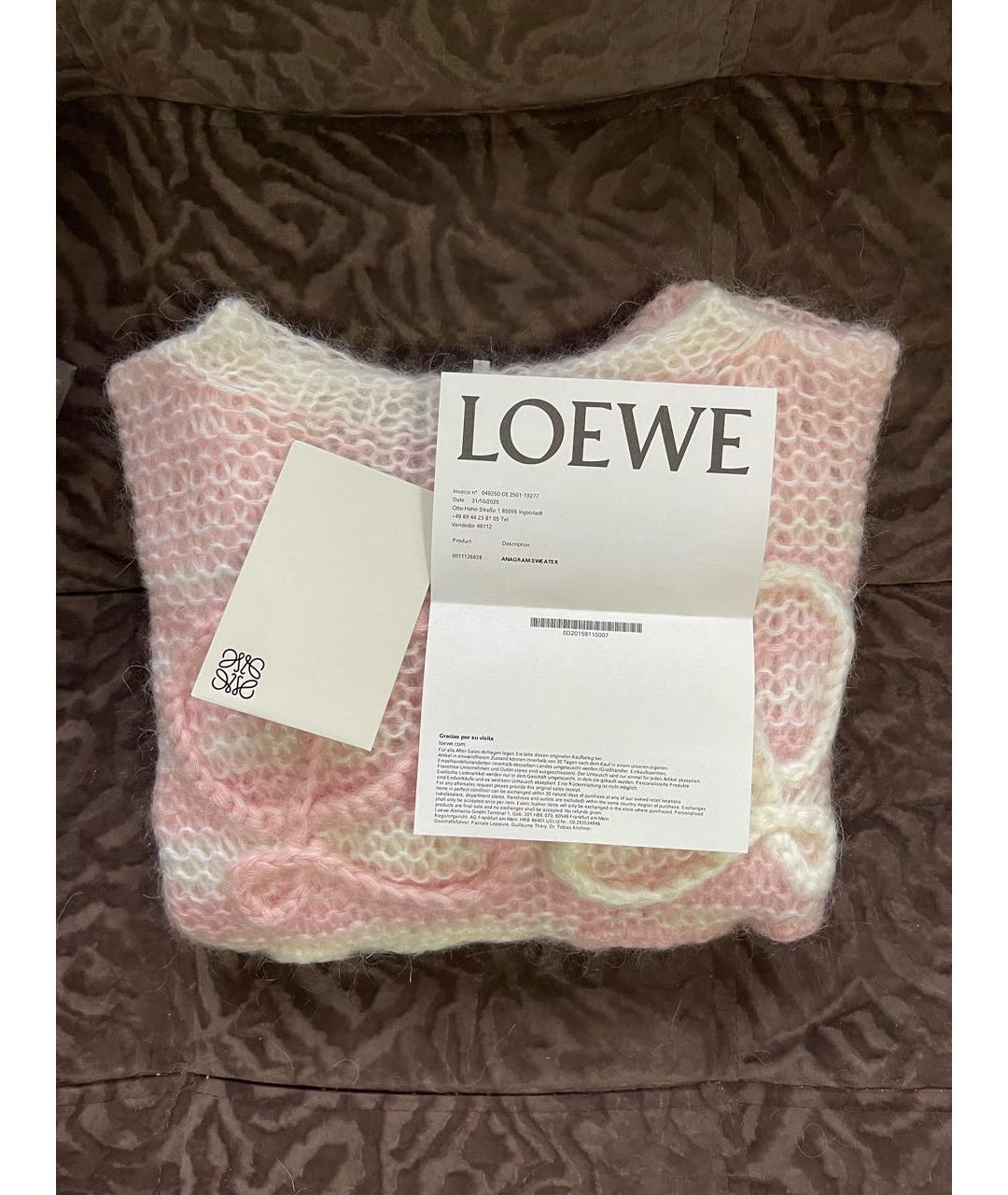 LOEWE Розовый джемпер / свитер, фото 6