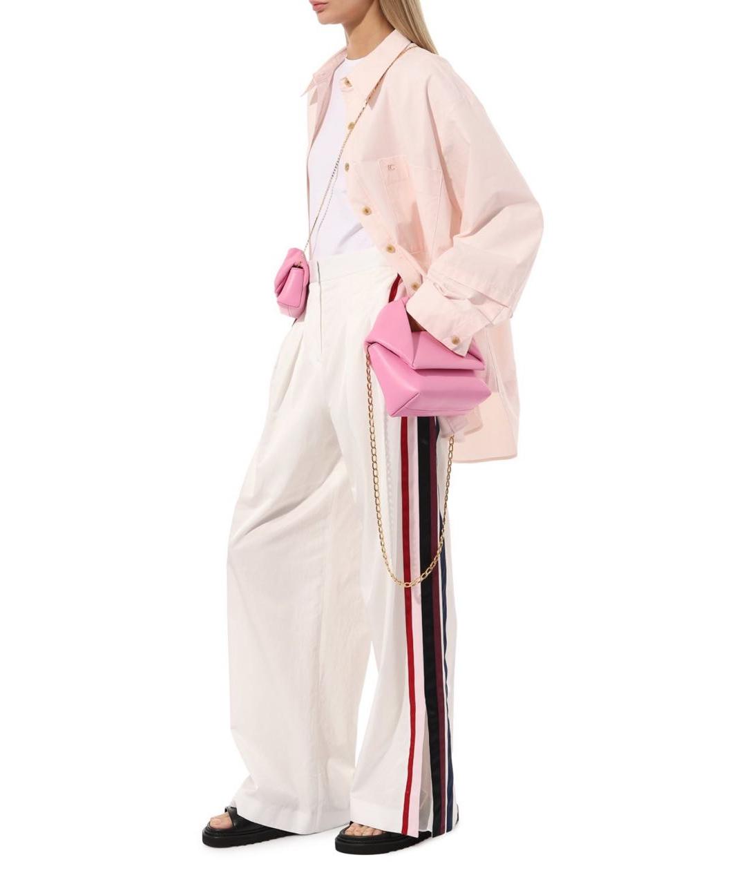 PORTS 1961 Белые вискозные брюки широкие, фото 5