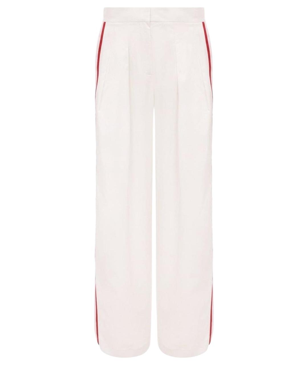 PORTS 1961 Белые вискозные брюки широкие, фото 7