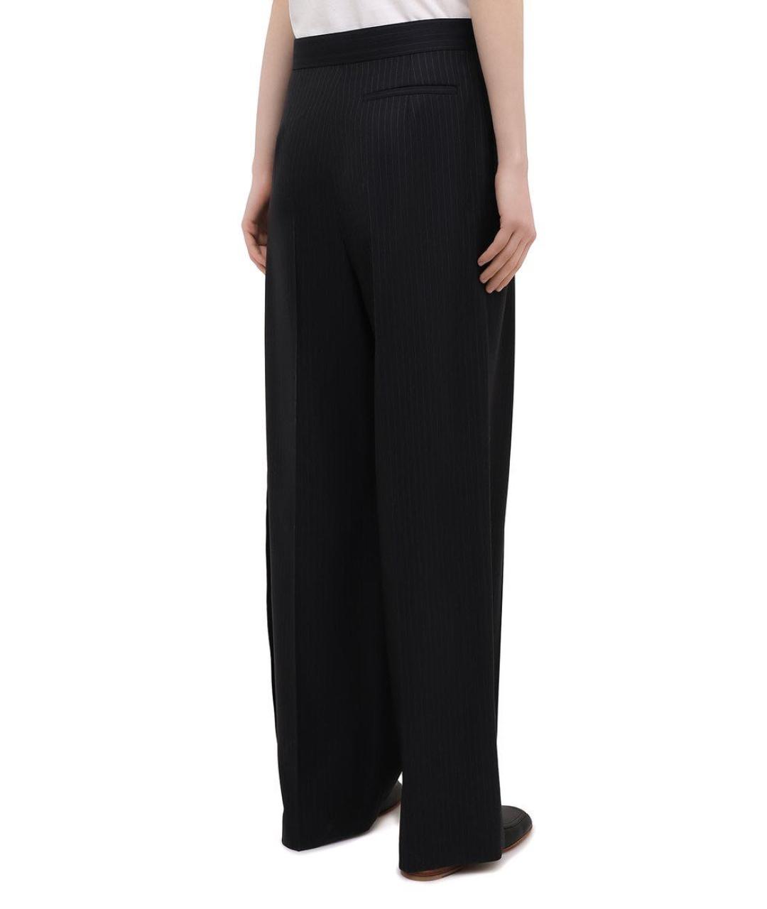 LOEWE Черные шерстяные брюки широкие, фото 7