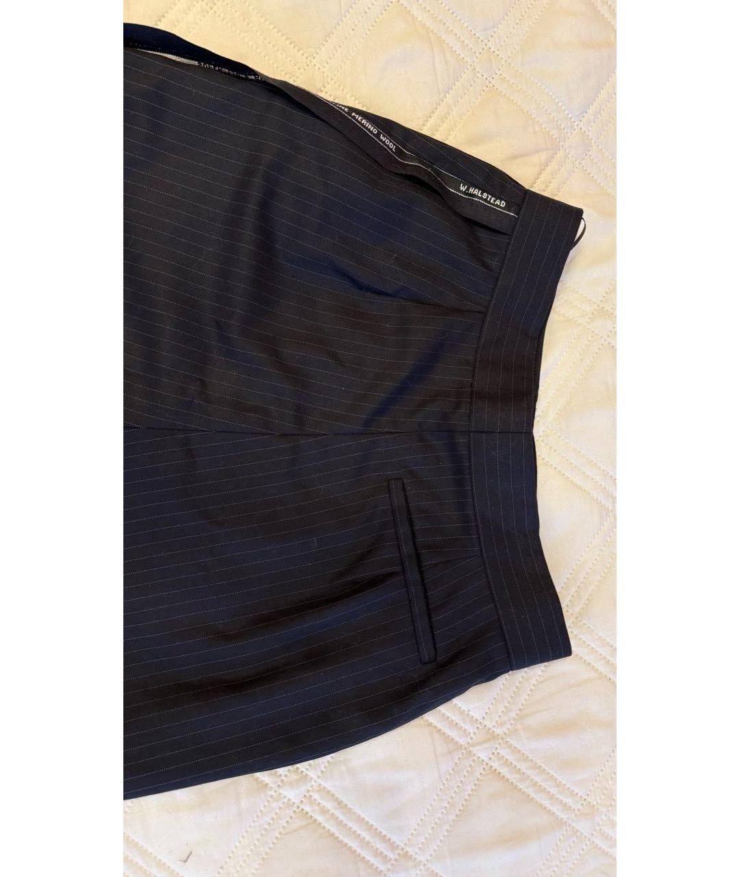 LOEWE Черные шерстяные брюки широкие, фото 4