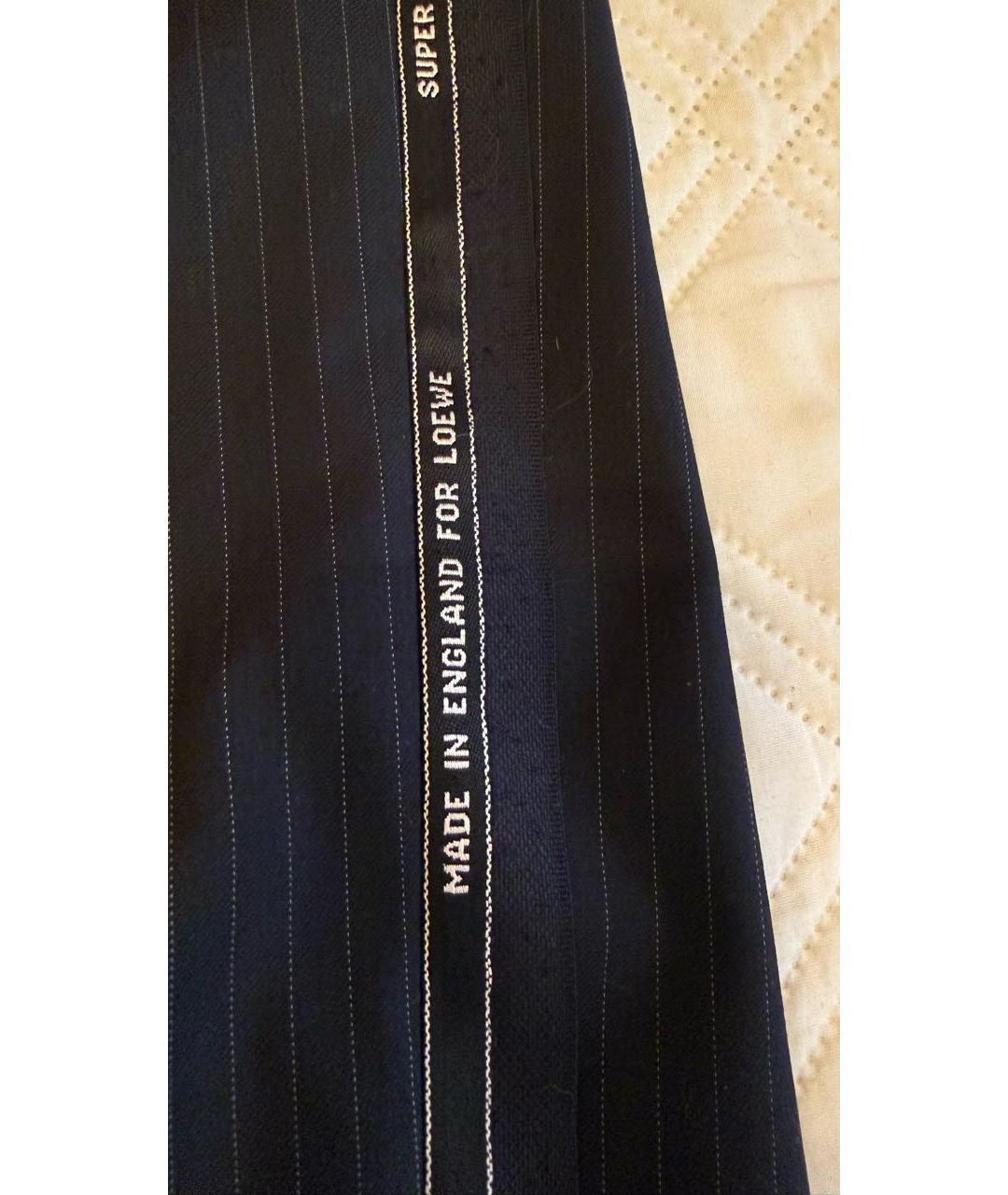 LOEWE Черные шерстяные брюки широкие, фото 3