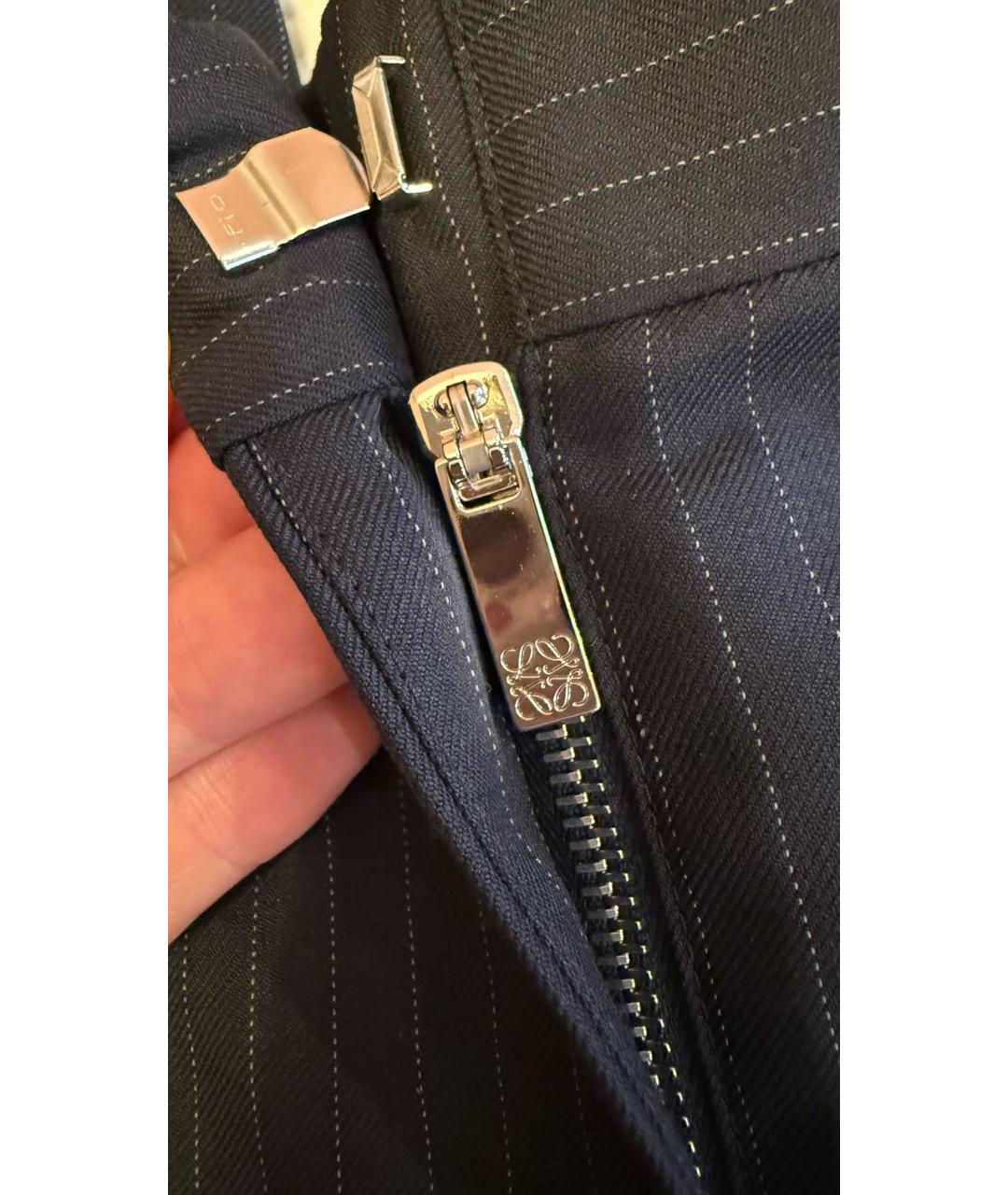 LOEWE Черные шерстяные брюки широкие, фото 5