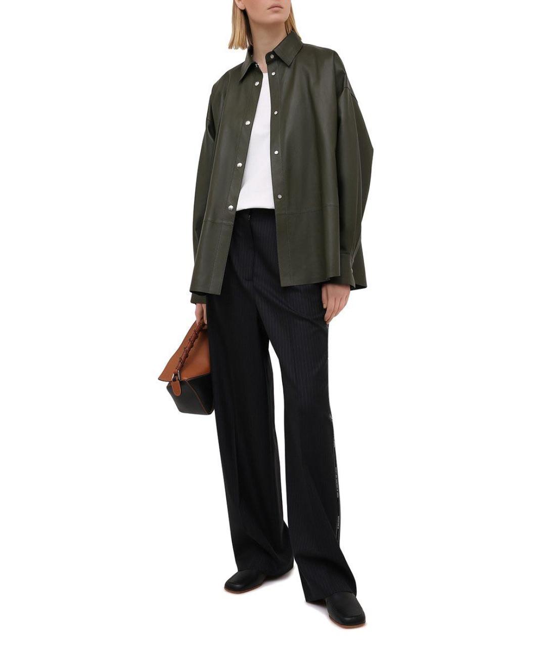 LOEWE Черные шерстяные брюки широкие, фото 8