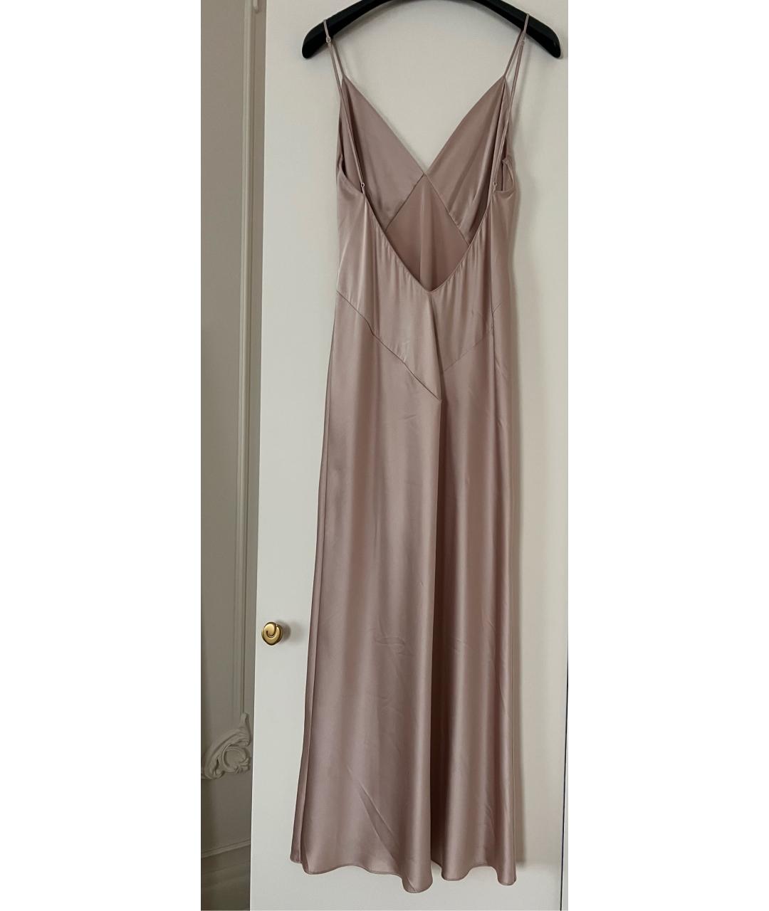 OLIVIA VON HALLE Розовое шелковое коктейльное платье, фото 2