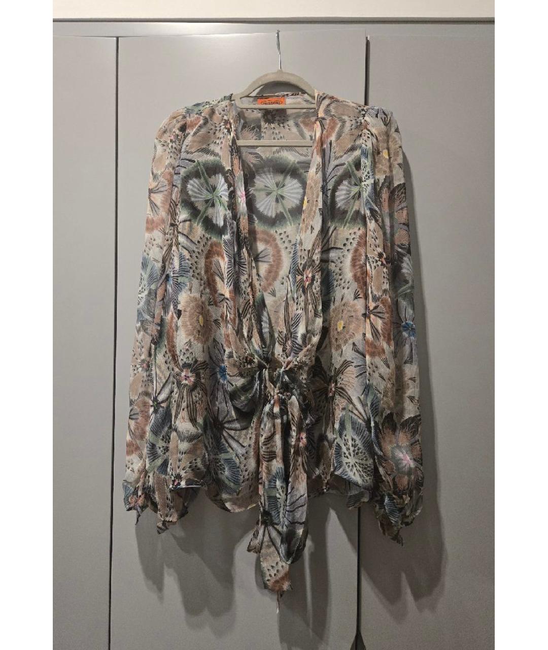 MISSONI Мульти шелковая блузы, фото 6