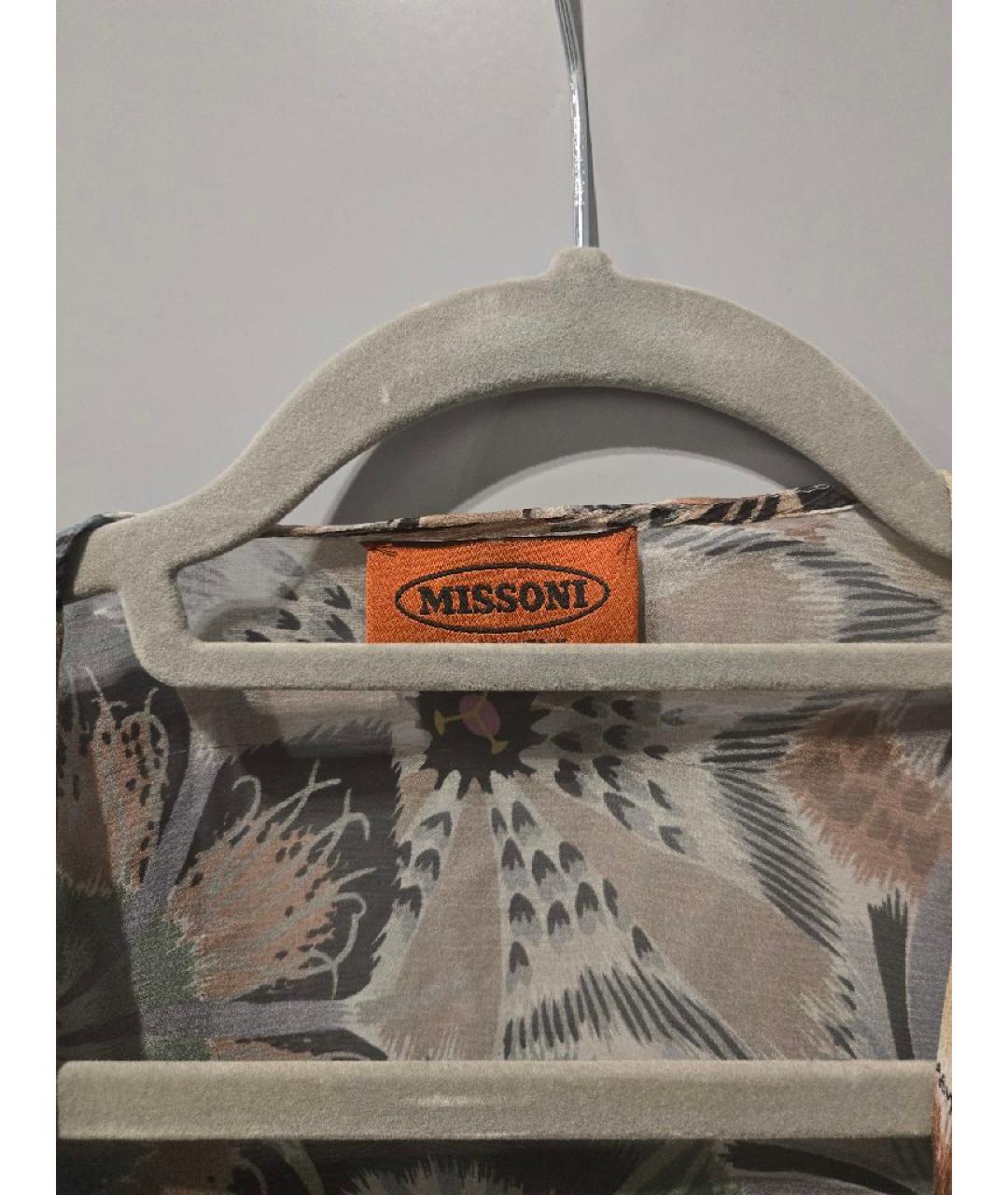 MISSONI Мульти шелковая блузы, фото 4