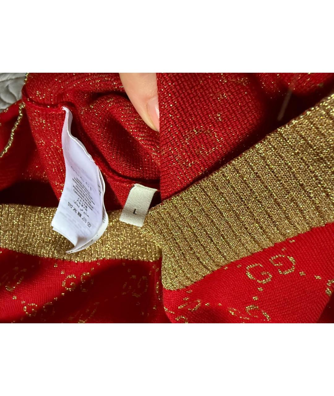 GUCCI Красный вискозный джемпер / свитер, фото 4