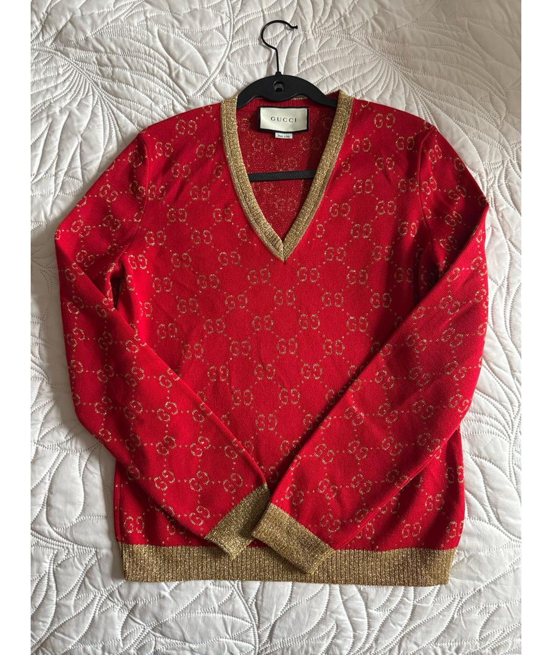 GUCCI Красный вискозный джемпер / свитер, фото 5