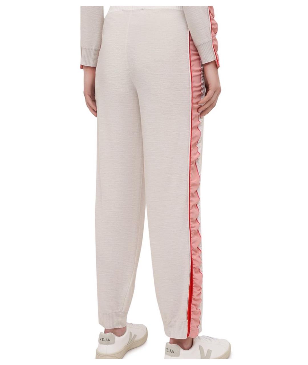 STELLA MCCARTNEY Бежевые шерстяные прямые брюки, фото 2