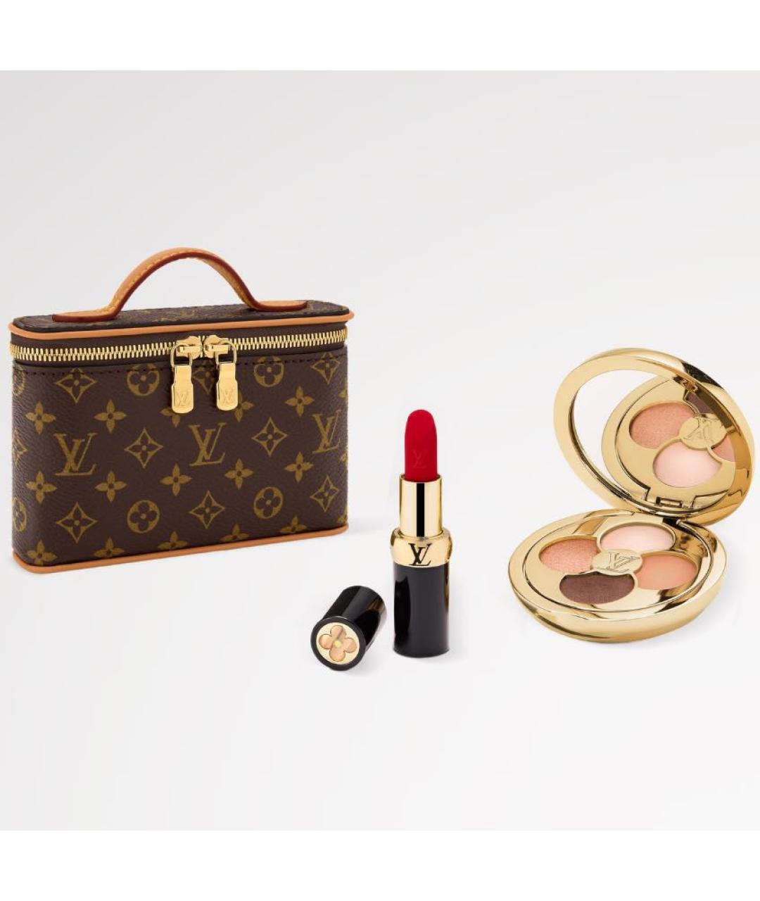 LOUIS VUITTON Коричневая косметичка, фото 5