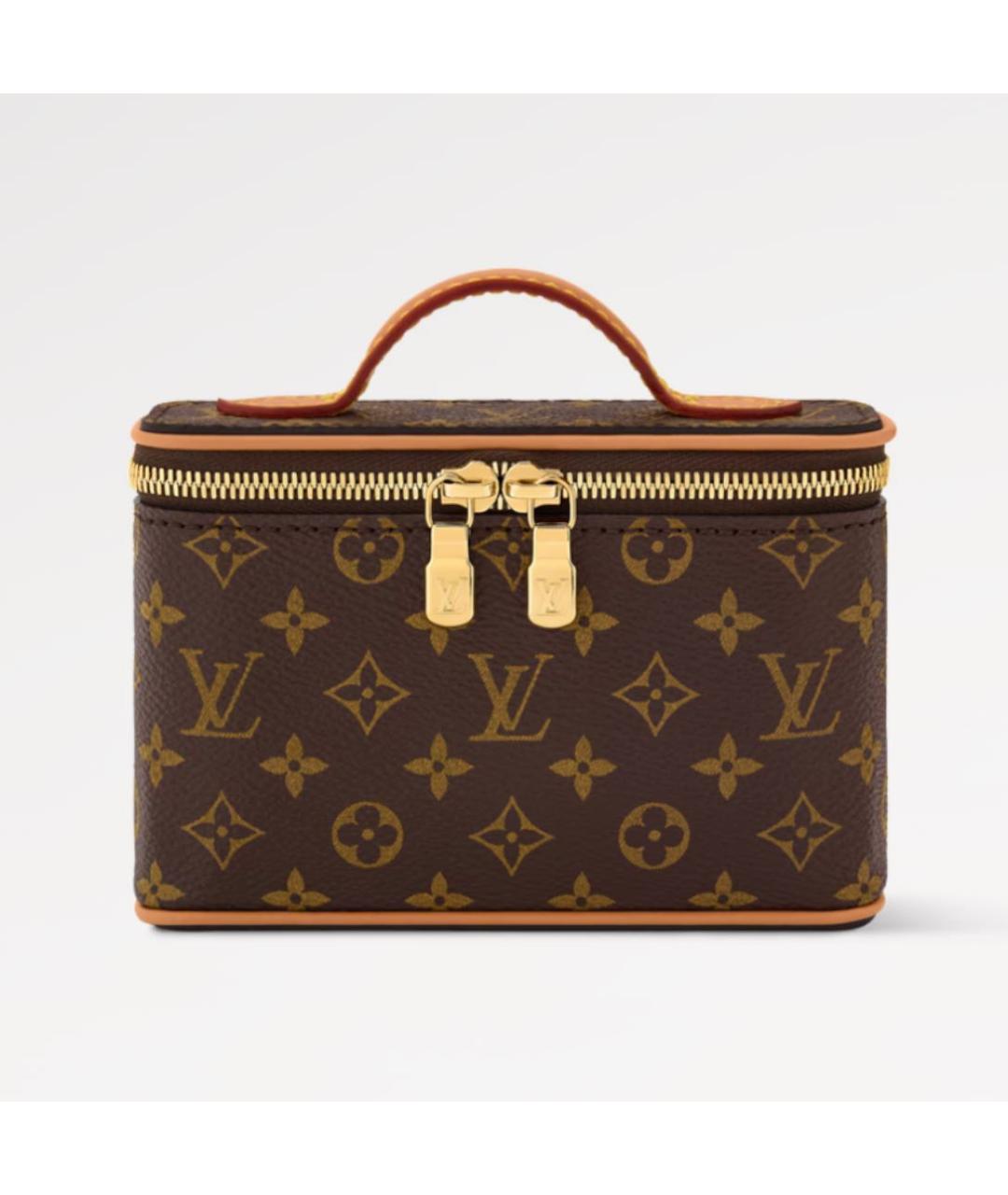 LOUIS VUITTON Коричневая косметичка, фото 6
