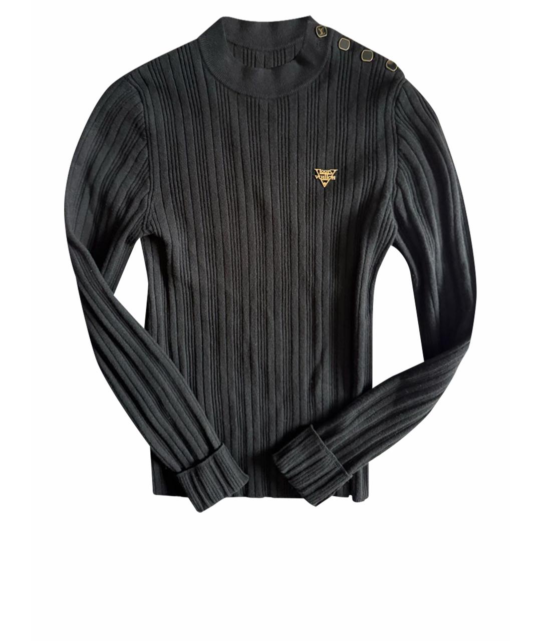 LOUIS VUITTON Черный шерстяной джемпер / свитер, фото 1