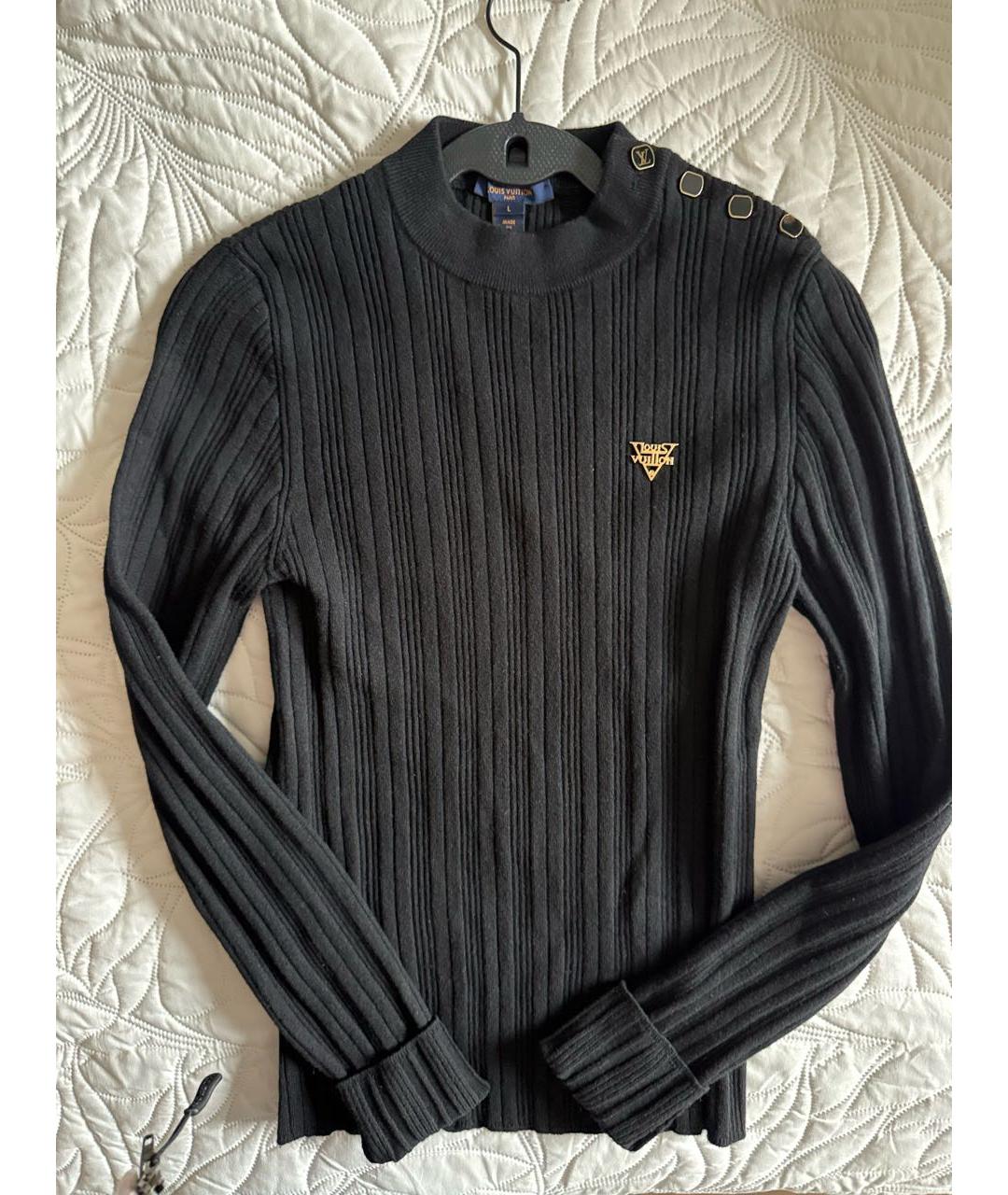 LOUIS VUITTON Черный шерстяной джемпер / свитер, фото 5