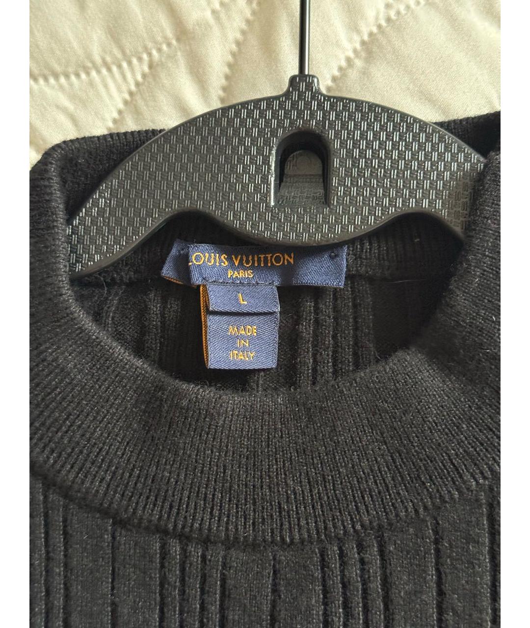 LOUIS VUITTON Черный шерстяной джемпер / свитер, фото 3