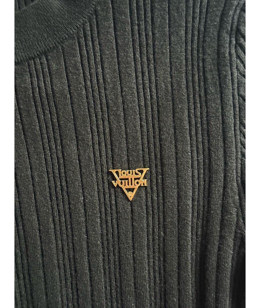 LOUIS VUITTON Черный шерстяной джемпер / свитер, фото 4