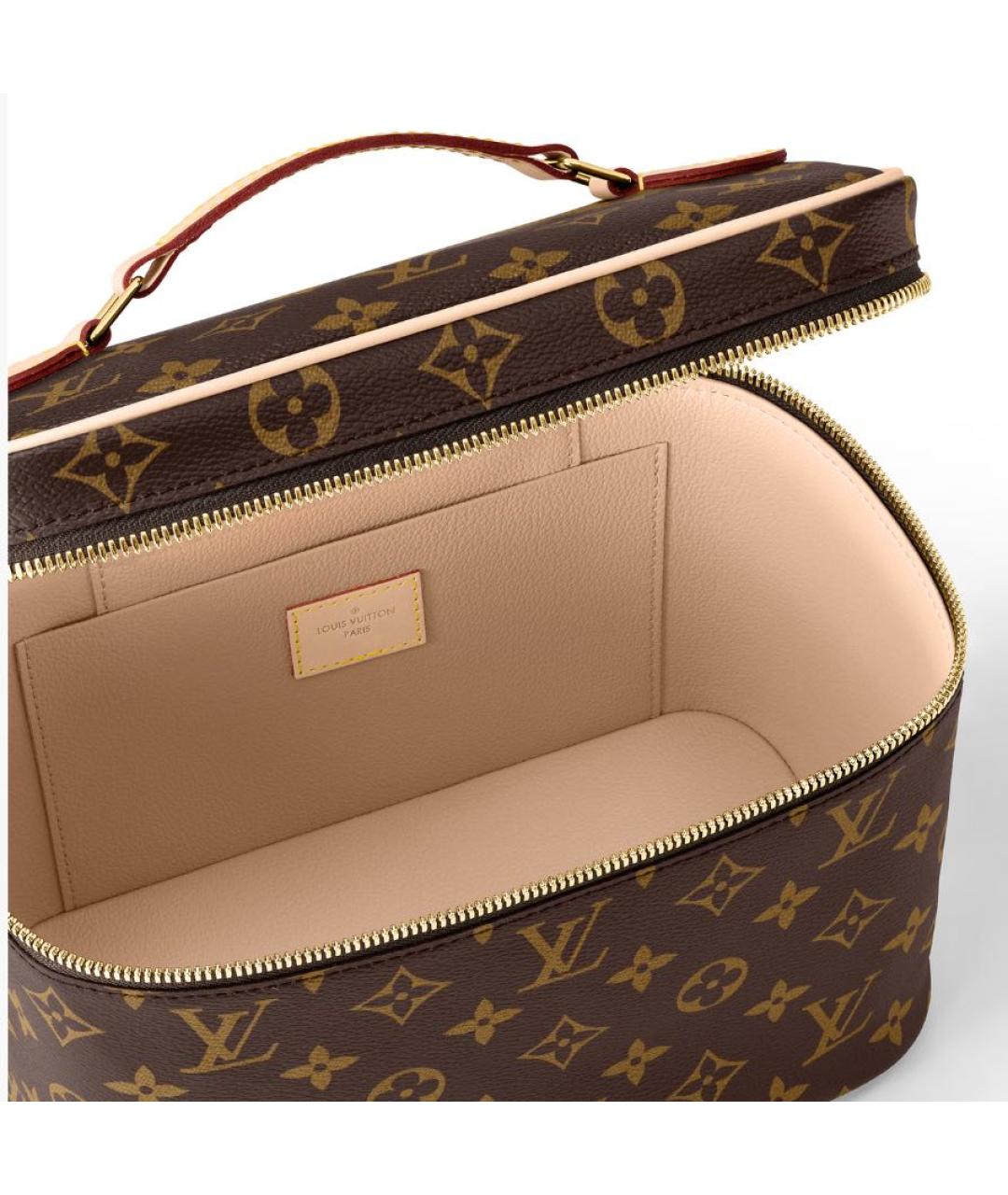 LOUIS VUITTON Коричневая косметичка, фото 5
