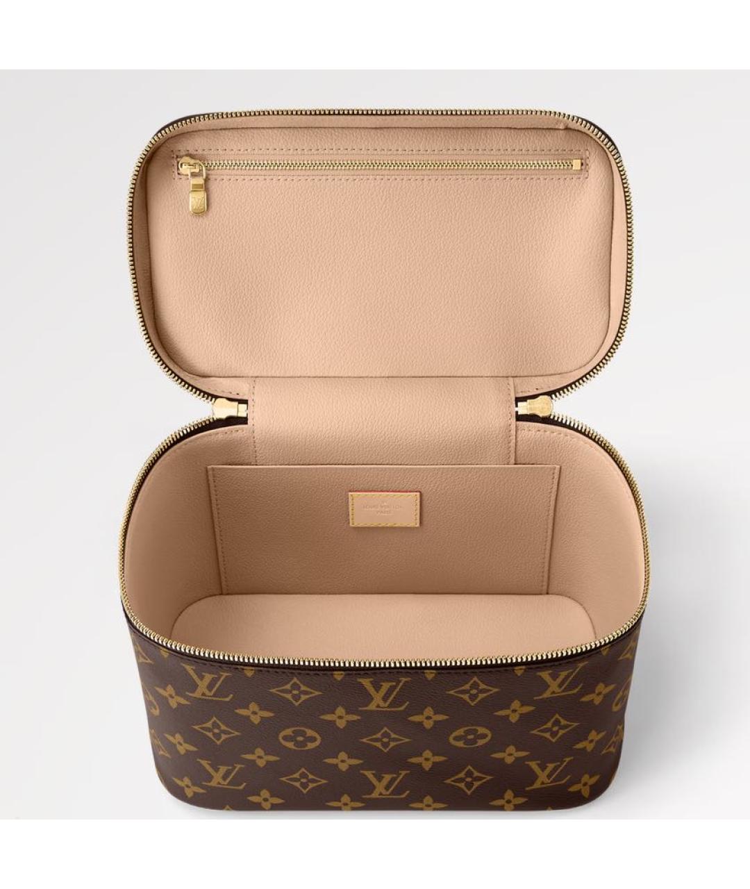 LOUIS VUITTON Коричневая косметичка, фото 4