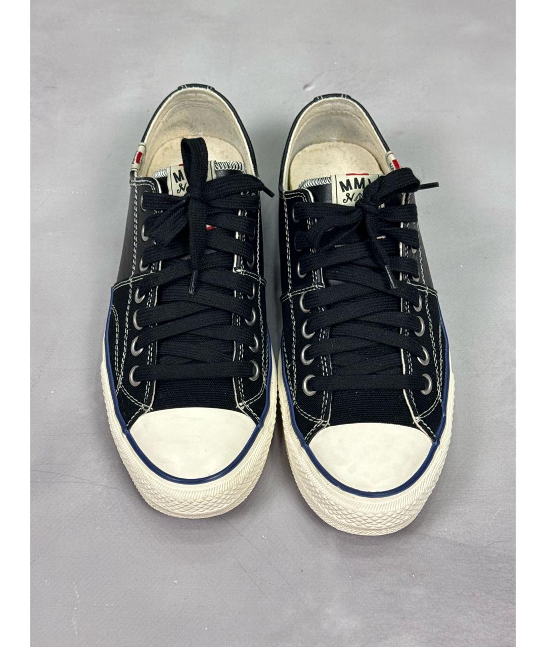 MAISON MIHARA YASUHIRO Черные кожаные низкие кроссовки / кеды, фото 3