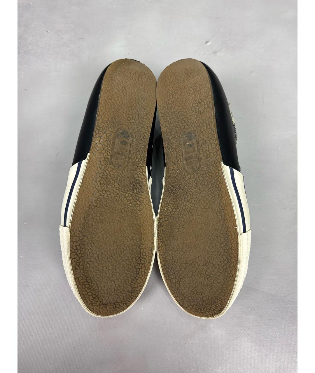 MAISON MIHARA YASUHIRO Черные кожаные низкие кроссовки / кеды, фото 8