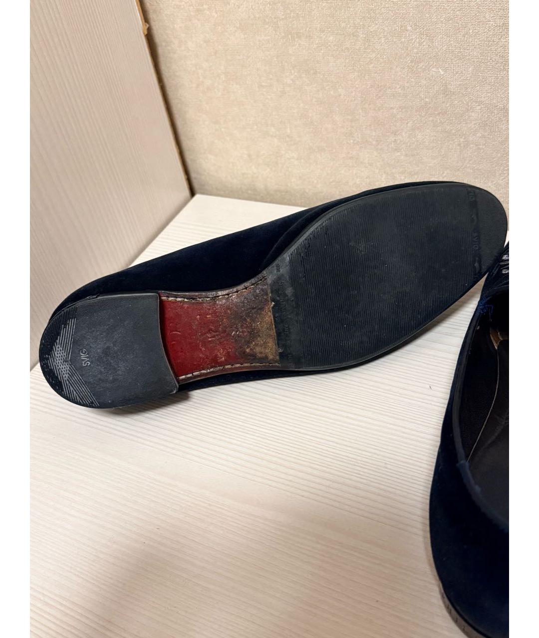 PHILIPP PLEIN Синие замшевые лоферы, фото 7