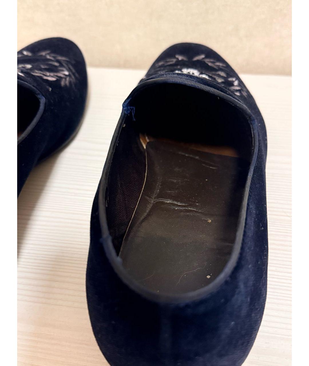 PHILIPP PLEIN Синие замшевые лоферы, фото 3