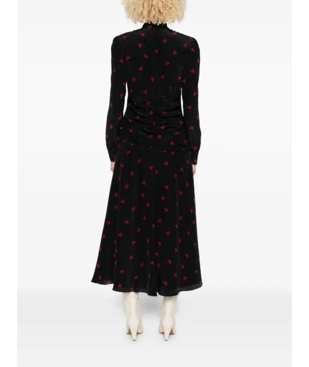 ALESSANDRA RICH Черное шелковое платье, фото 4